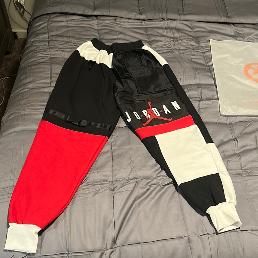Scarlett Orange Custom Jordan Sweats